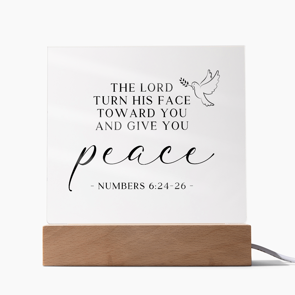 Numbers 6:24-26 - Peace - Light Up Plaque