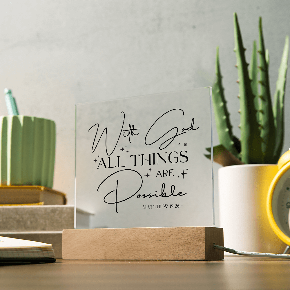 Matthew 16:26 - Light Up Decorative Plaque