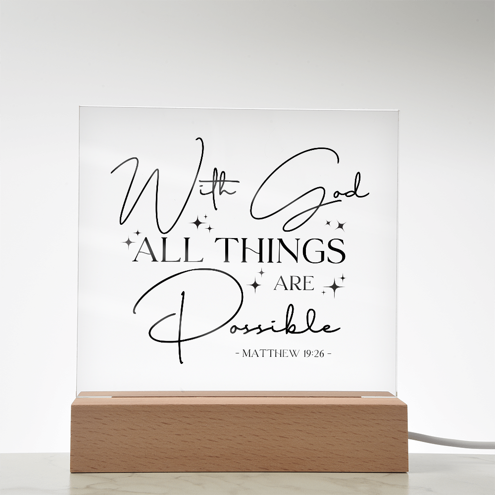Matthew 16:26 - Light Up Decorative Plaque