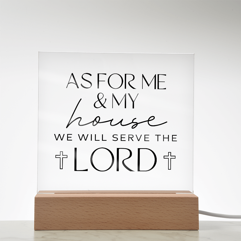 Serve The Lord - Light Up Decorative Plaque