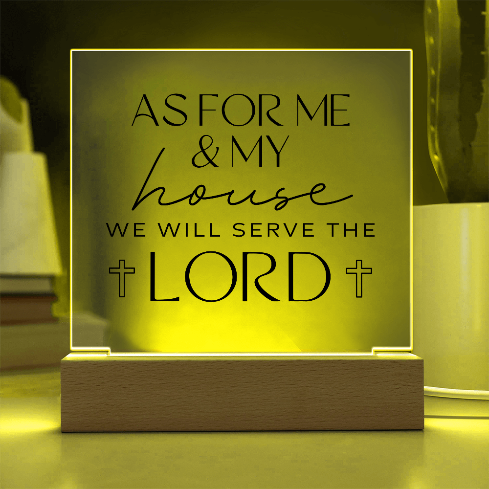 Serve The Lord - Light Up Decorative Plaque