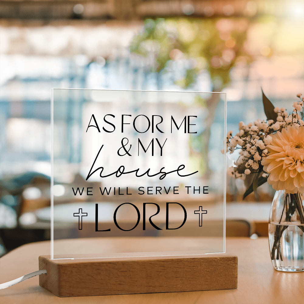 Serve The Lord - Light Up Decorative Plaque