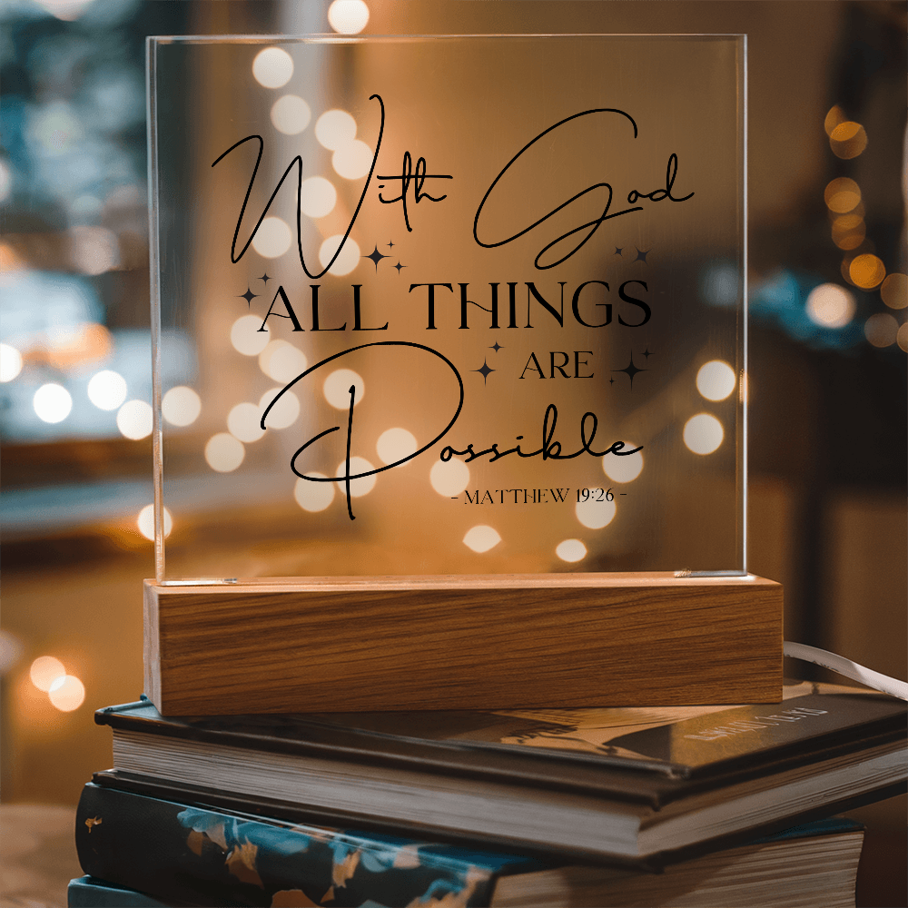 Matthew 16:26 - Light Up Decorative Plaque