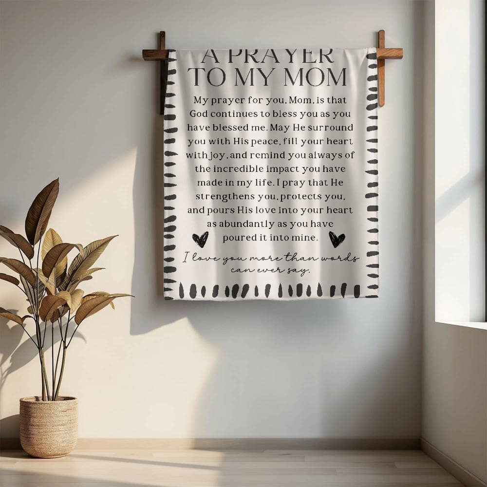 A Prayer to my Mom - Fleece Blanket