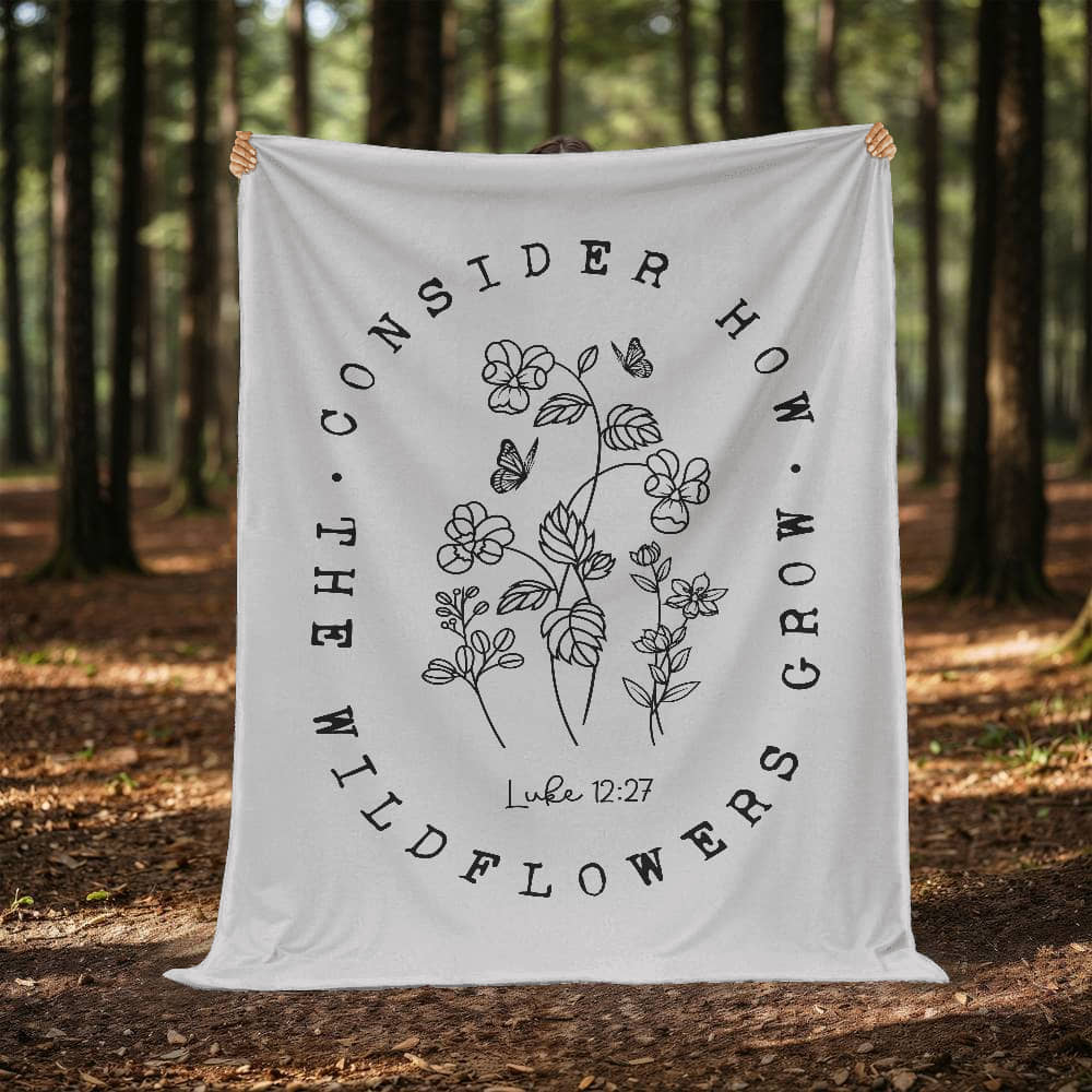 Faith inspired blanket with bible verse 