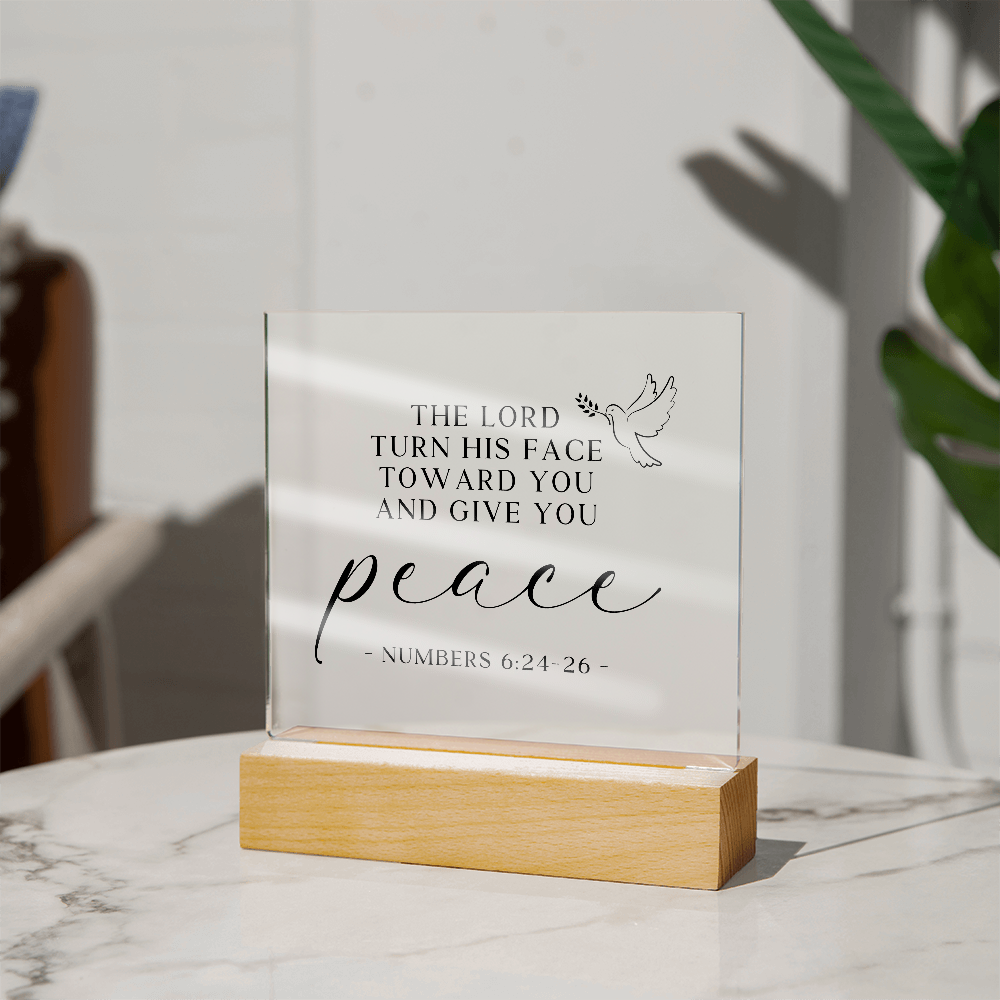 Numbers 6:24-26 - Peace - Light Up Plaque