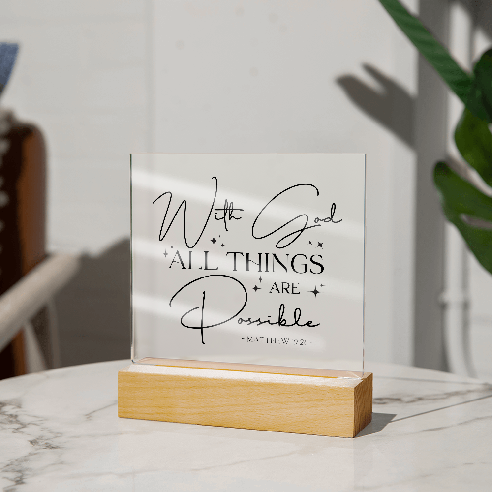 Matthew 16:26 - Light Up Decorative Plaque