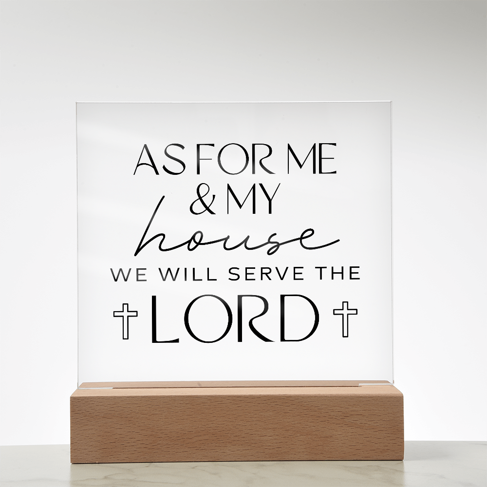 Serve The Lord - Light Up Decorative Plaque