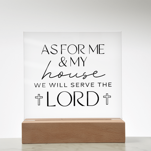 Serve The Lord - Light Up Decorative Plaque