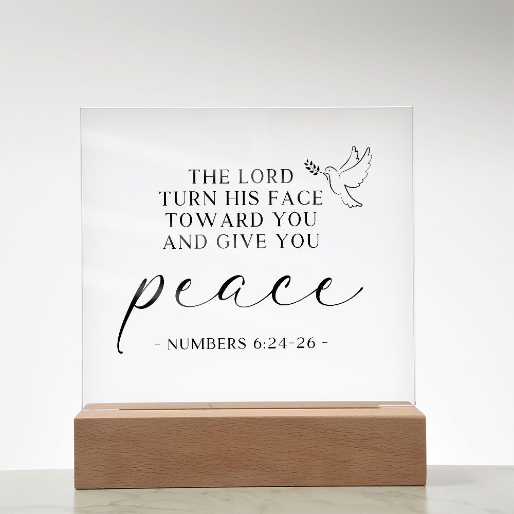 Numbers 6:24-26 - Peace - Light Up Plaque