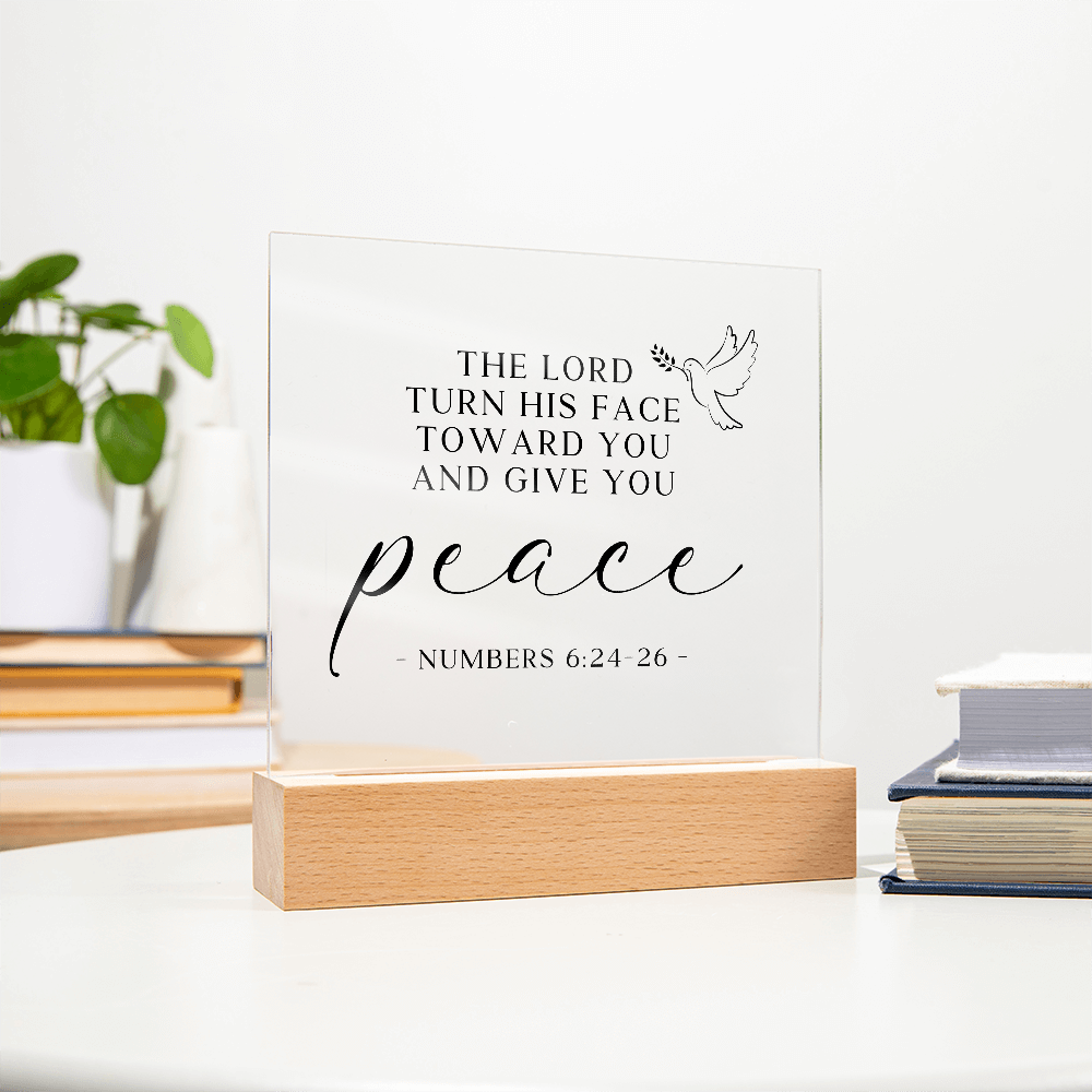 Numbers 6:24-26 - Peace - Light Up Plaque