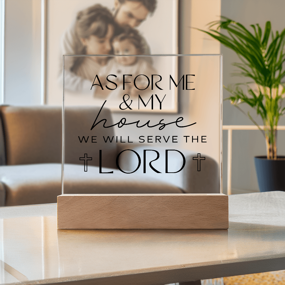 Serve The Lord - Light Up Decorative Plaque