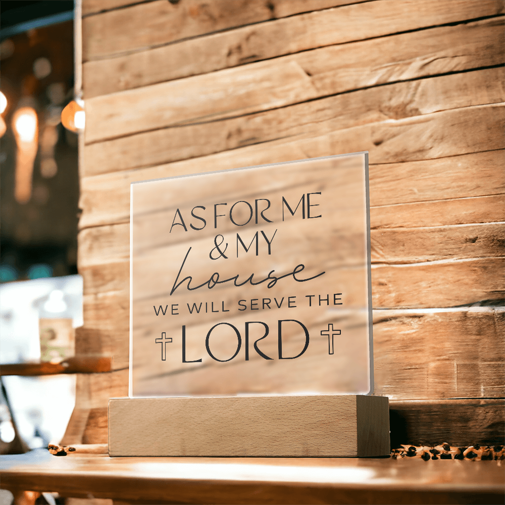 Serve The Lord - Light Up Decorative Plaque