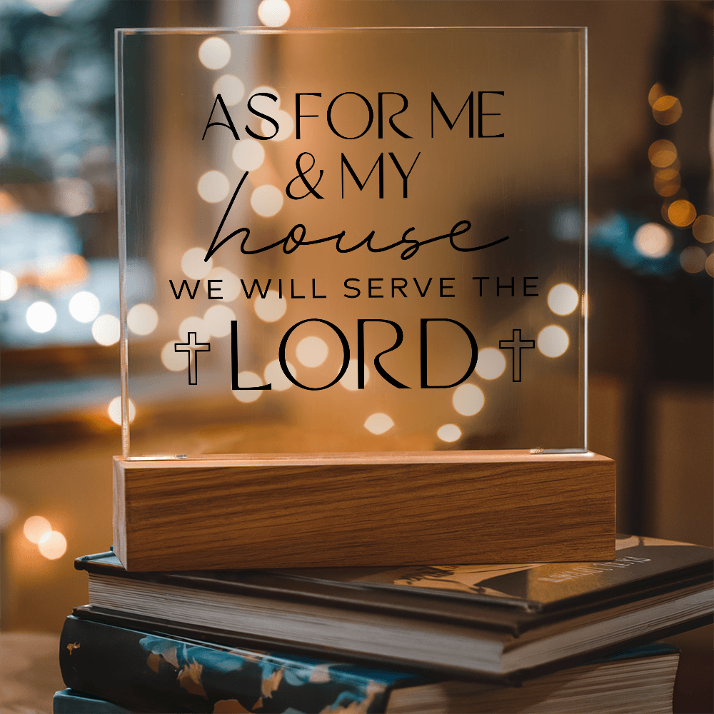Serve The Lord - Light Up Decorative Plaque