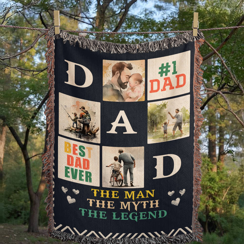 Best Dad Ever - Woven Blanket