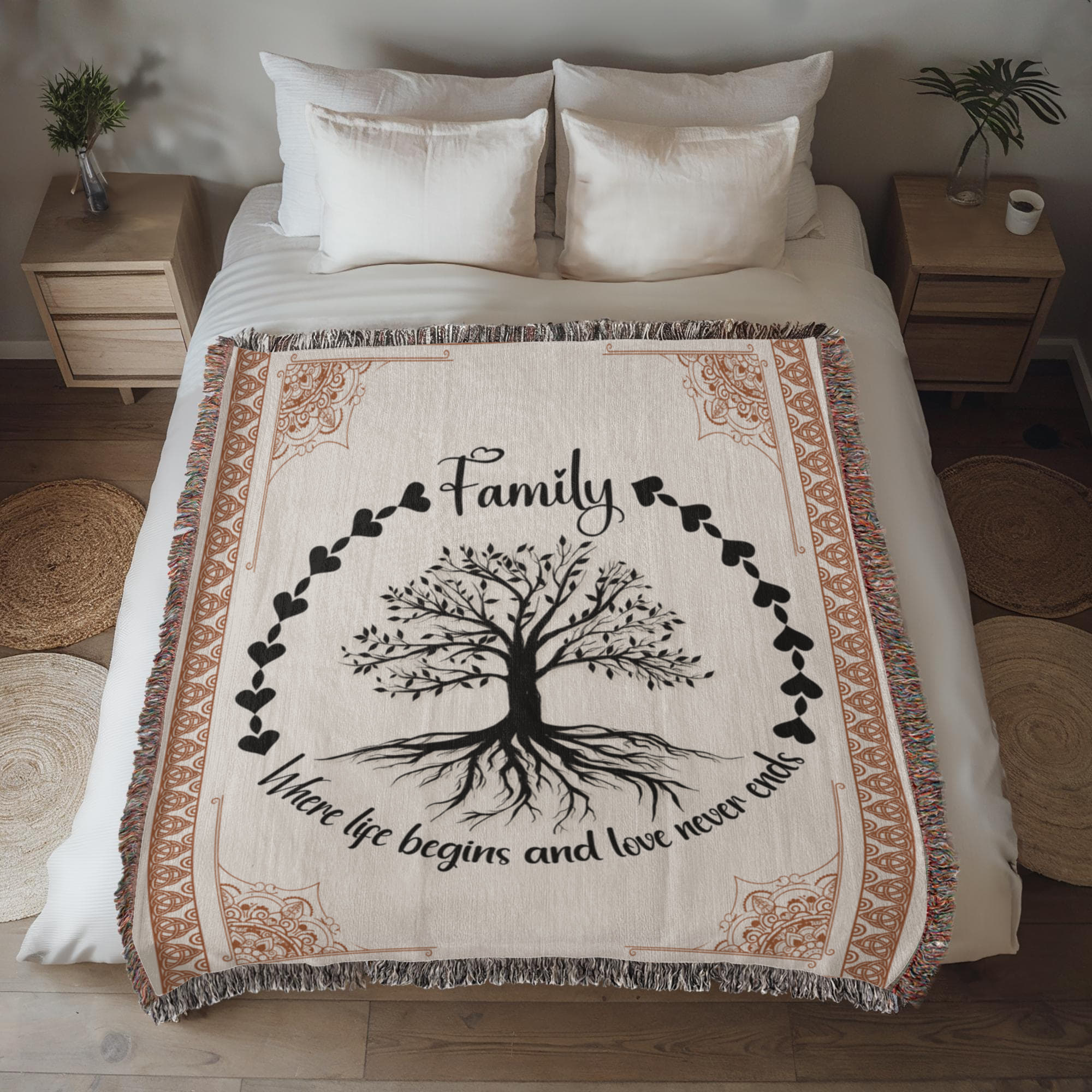 Family Roots Woven Blanket