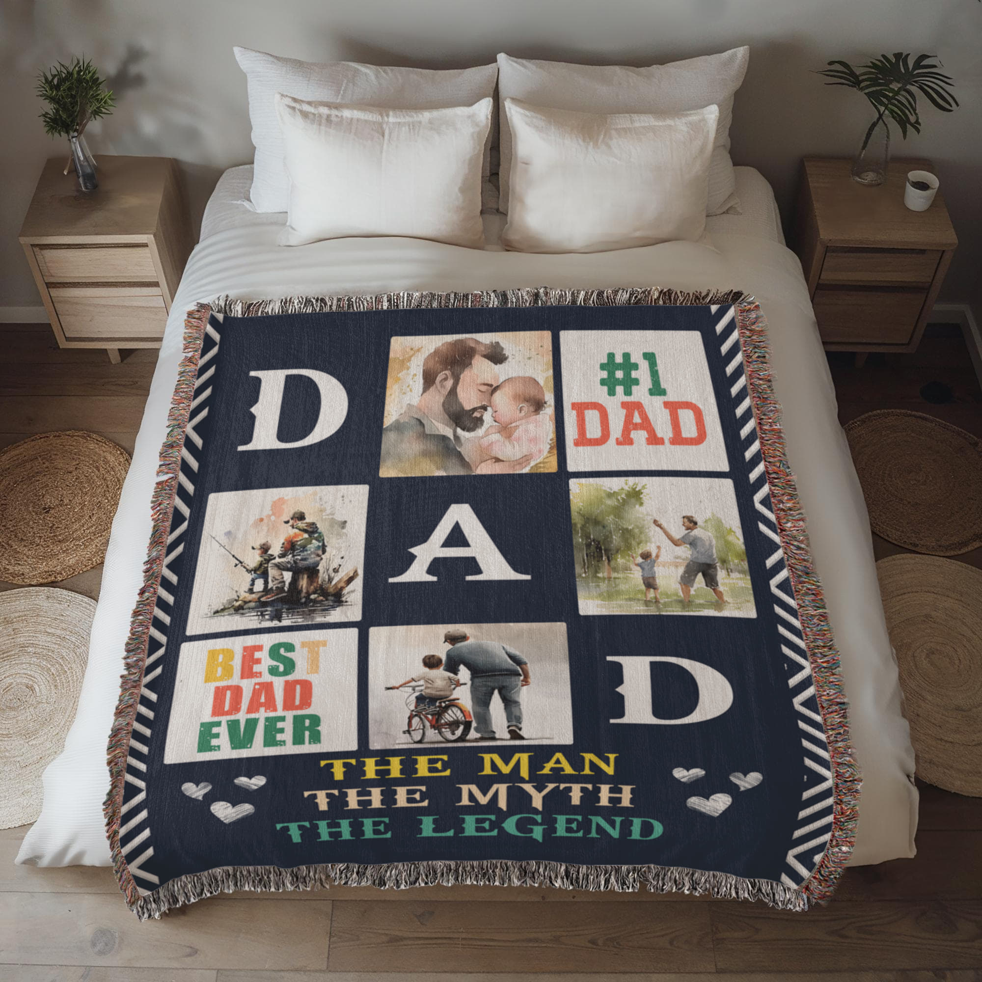 Best Dad Ever - Woven Blanket