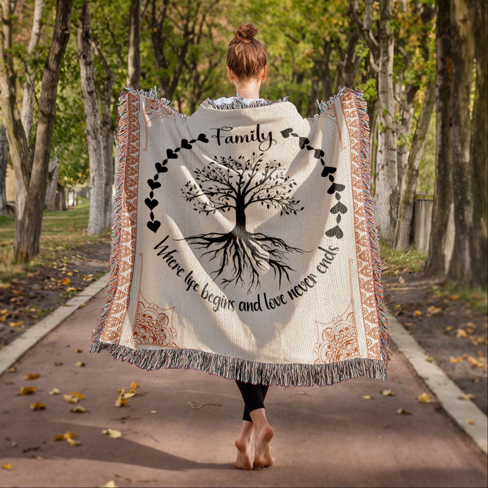 Family Roots Woven Blanket