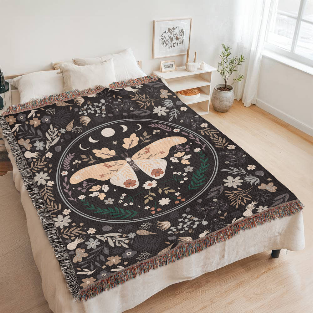 Bohemian Butterfly - Woven Blanket