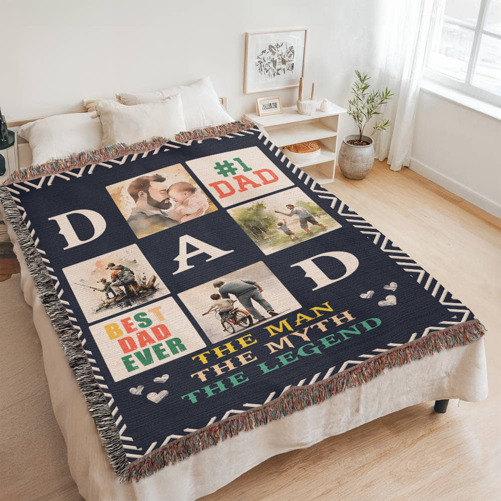Best Dad Ever - Woven Blanket