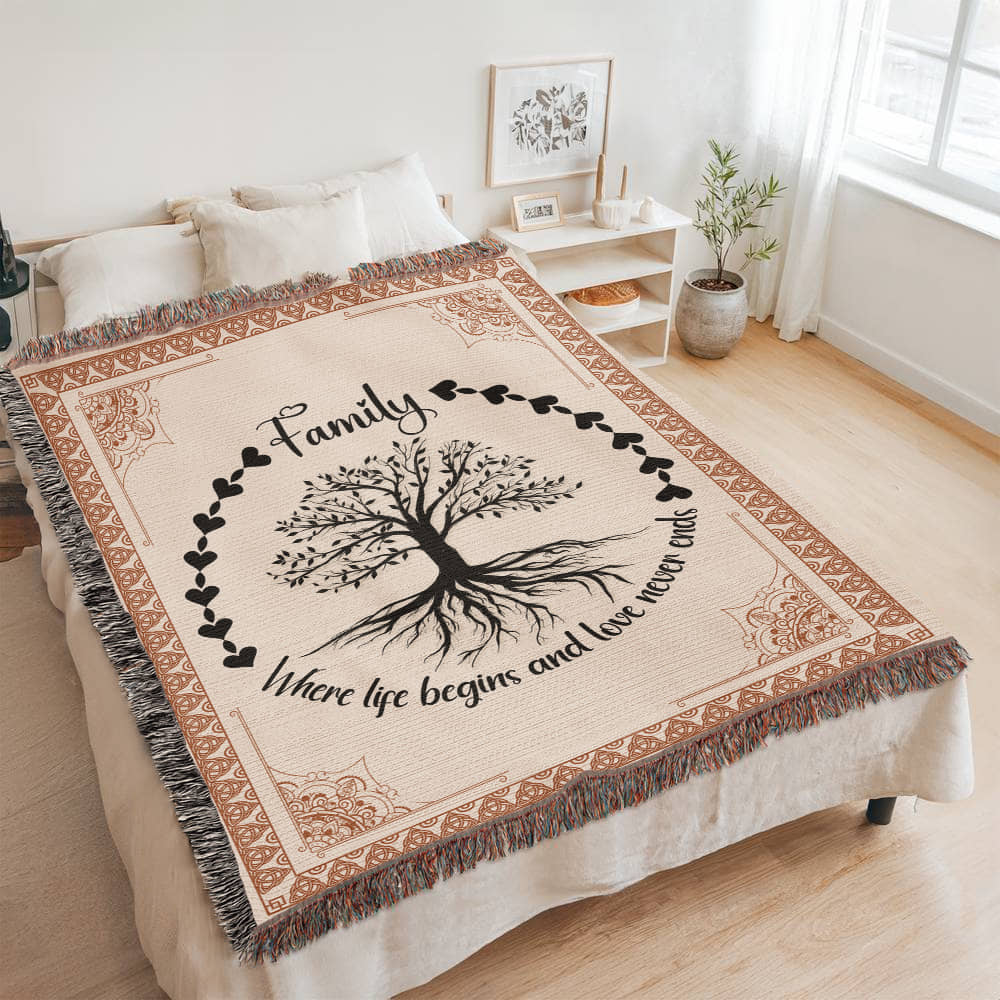 Family Roots Woven Blanket
