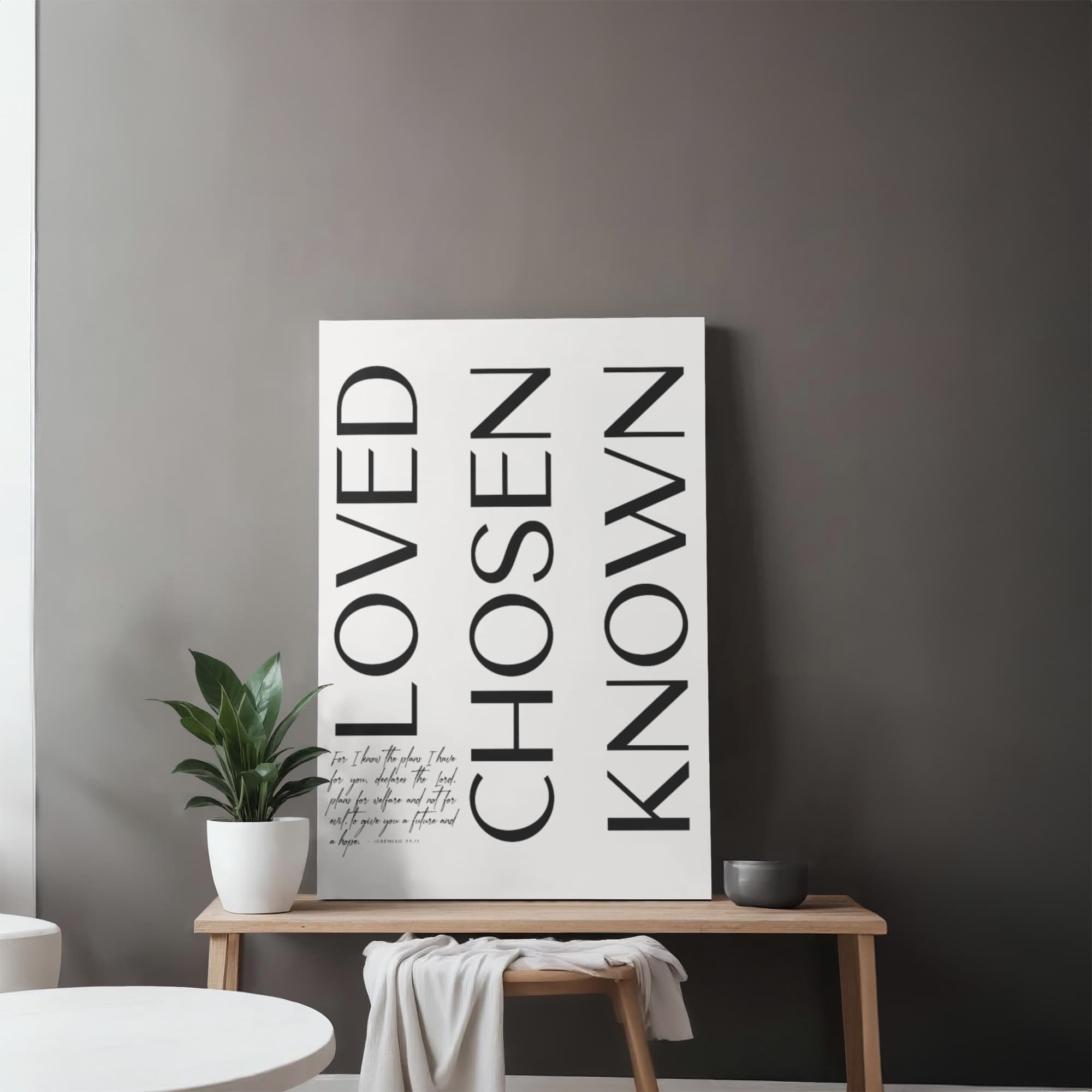 Large Jeremiah 29:11 scripture canvas featuring 