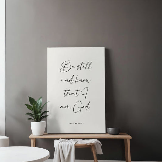 Modern Christian canvas with a peaceful, minimalist design