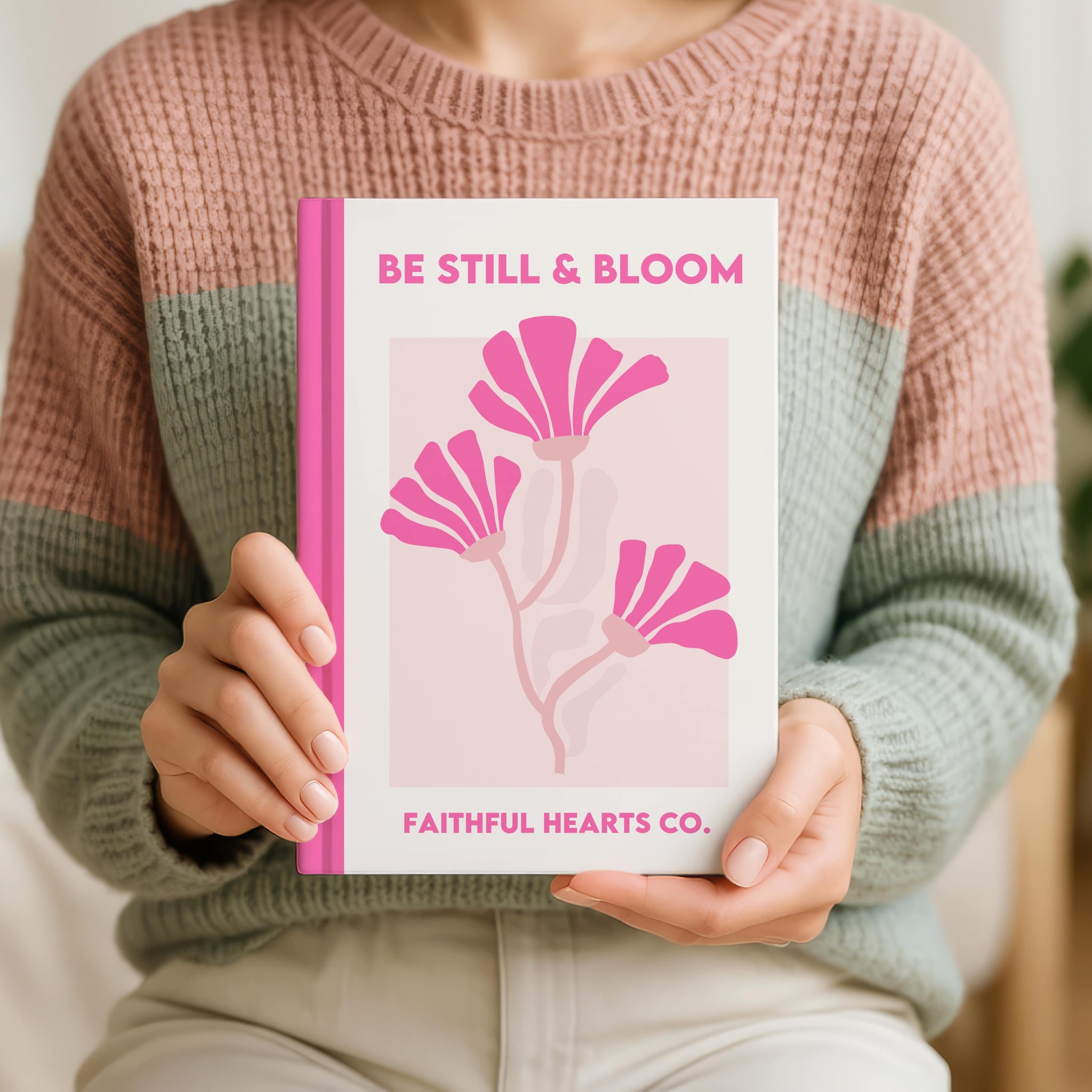 Faithful Hearts Co. floral hardback notebook for reflection, gratitude, and journaling