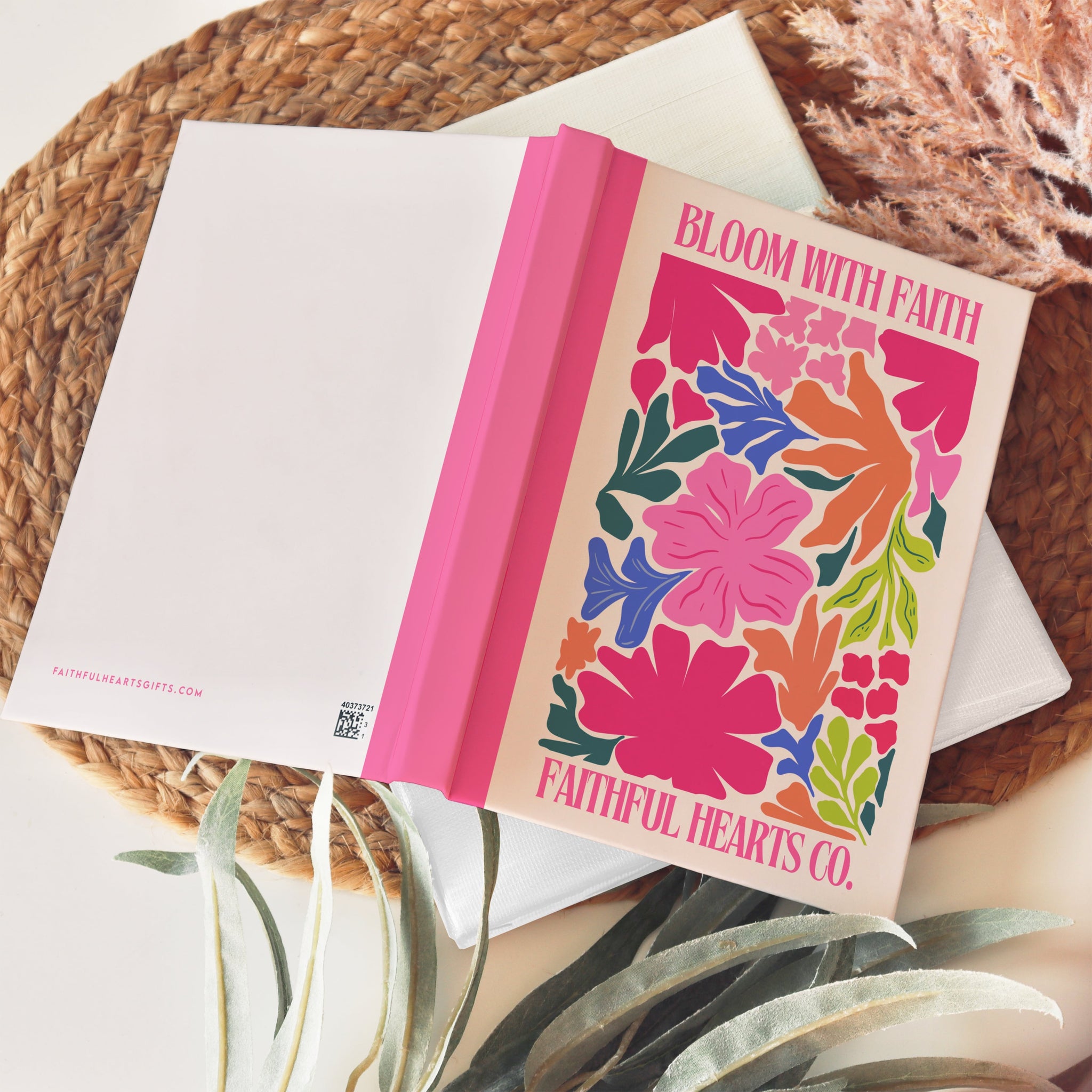 Faith-based floral journal for women — “Bloom With Faith” hardcover by Faithful Hearts Co.