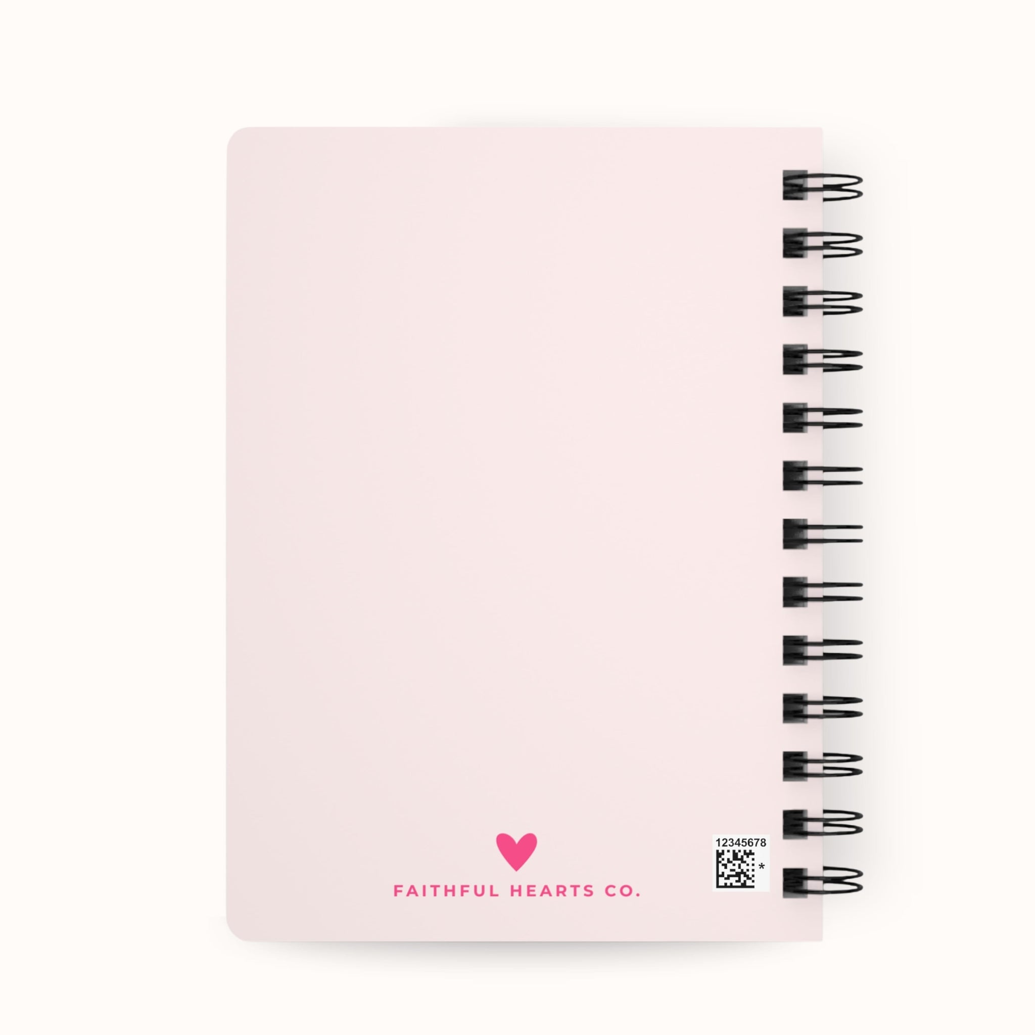 Light pink spiral notebook with 