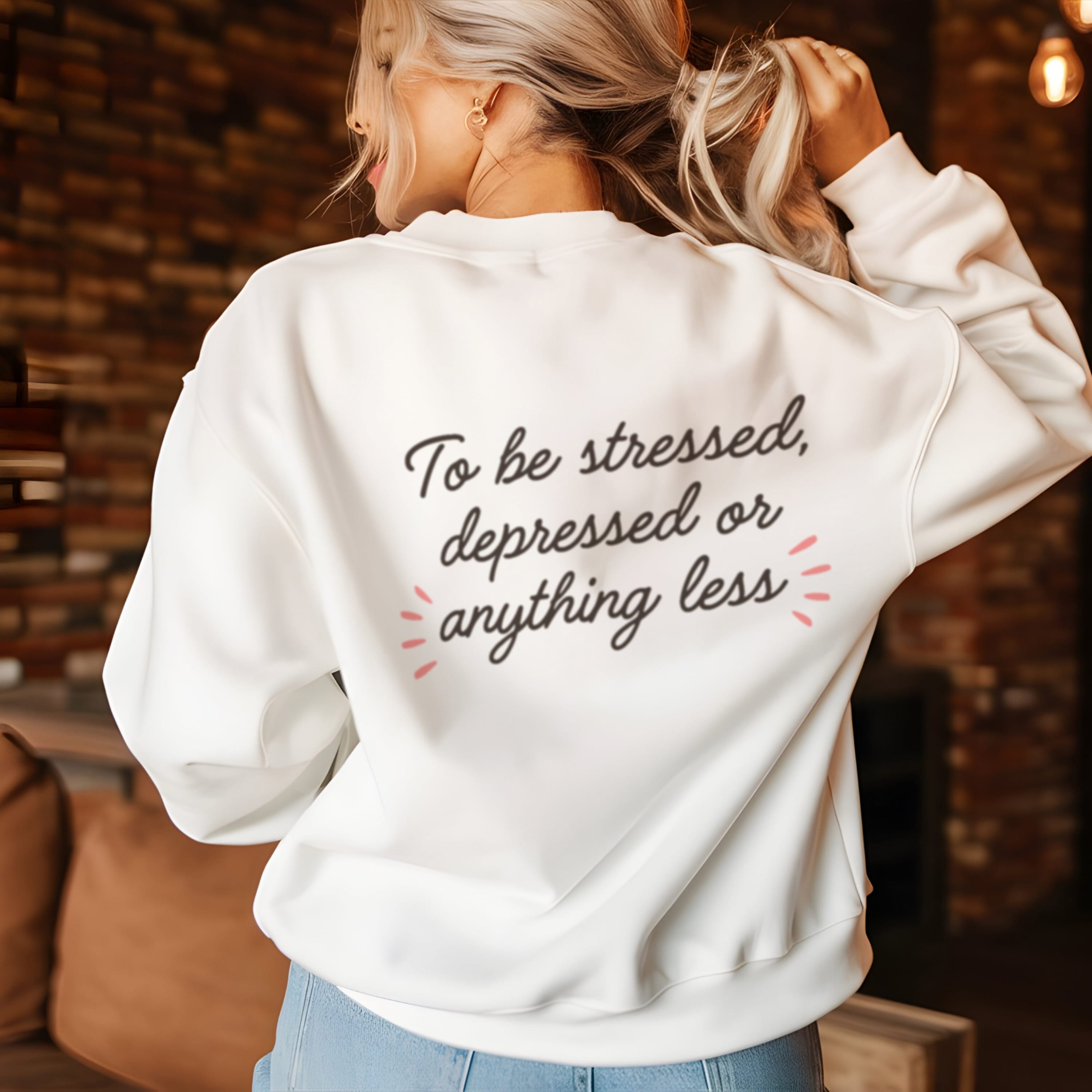 Too Blessed sweatshirt in white with pink flora