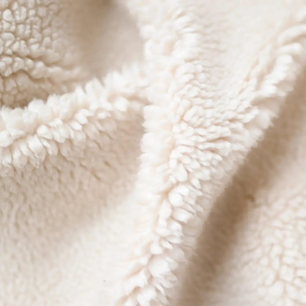 super soft fluffy sherpa material on the back of a blanket from Faithful Hearts