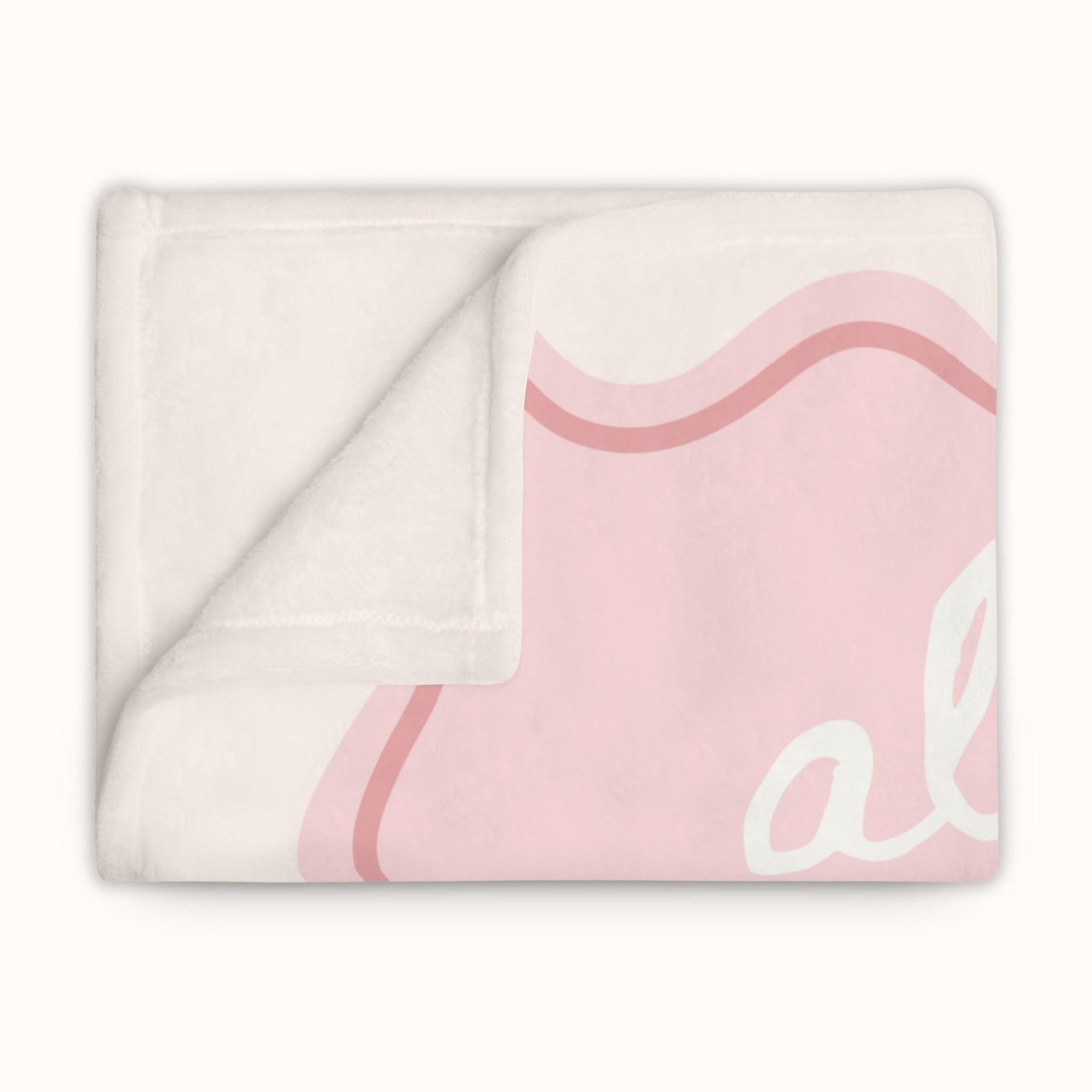 Cute and calming pink and cream blanket with All is Well lettering perfect for a gift