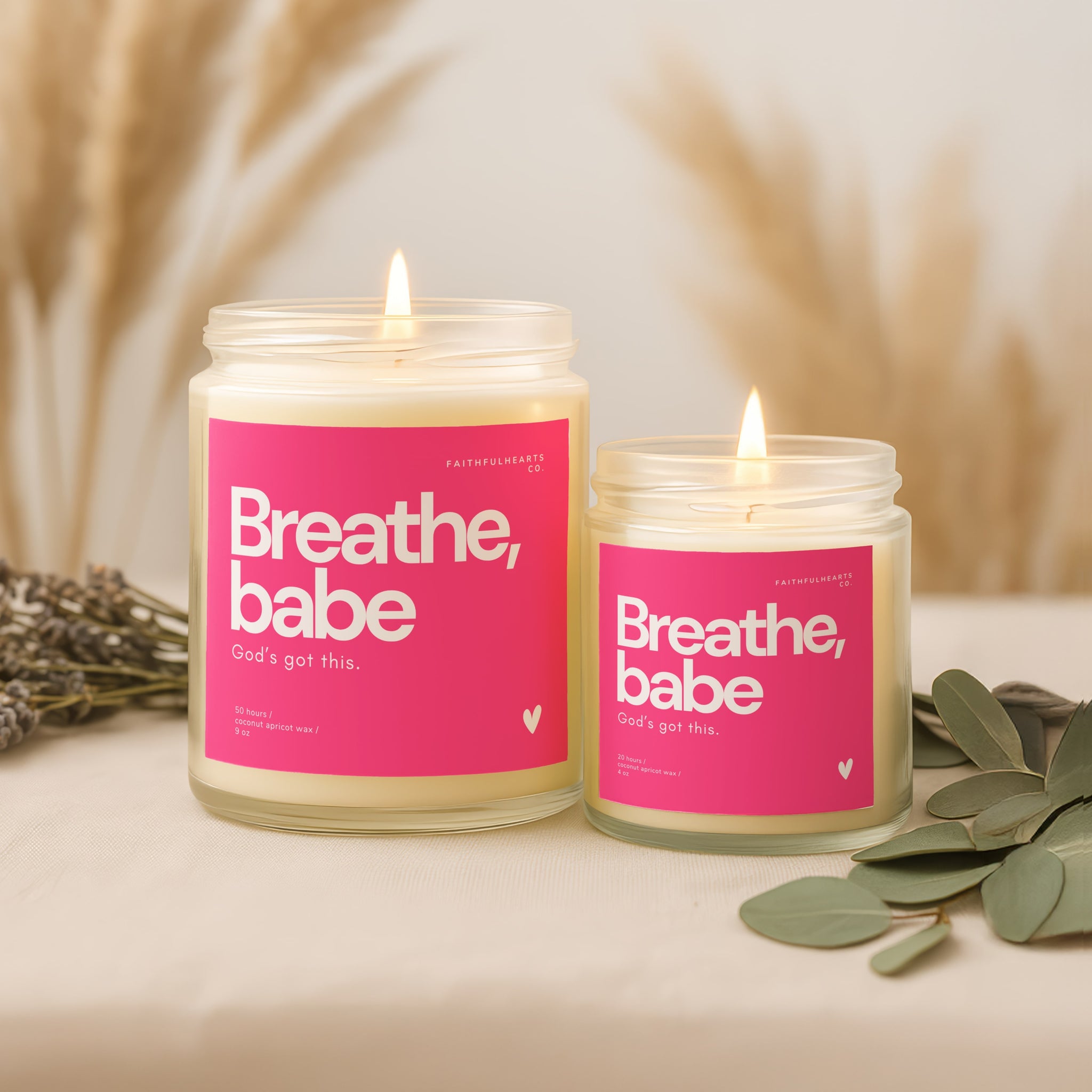 Cute pink candle gift for christian girl friends