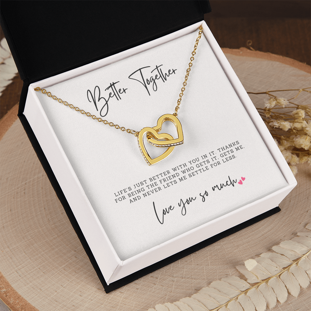 Best friend unbreakable bond gift necklace with message card