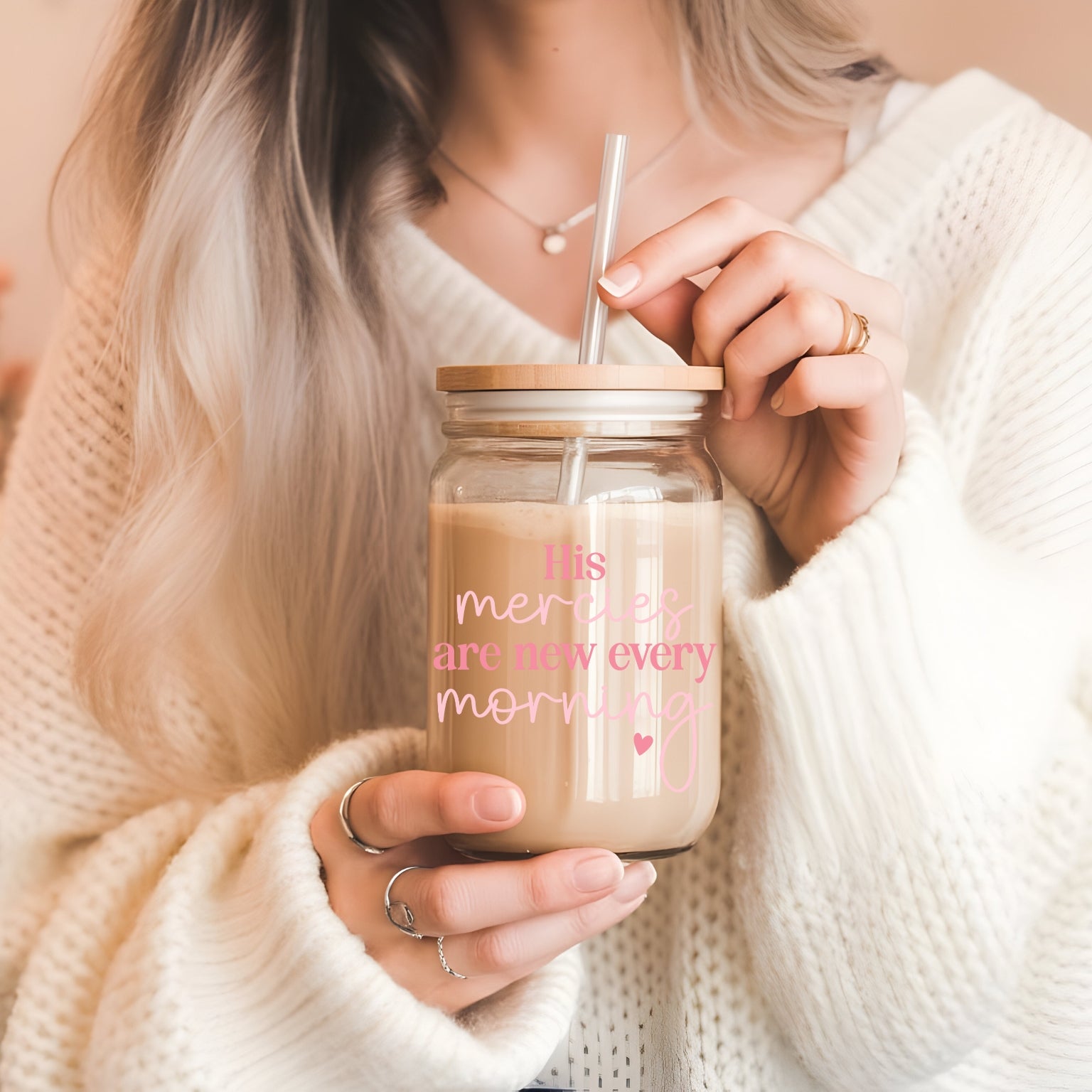 His Mercies Are New Every Morning Glass Tumbler