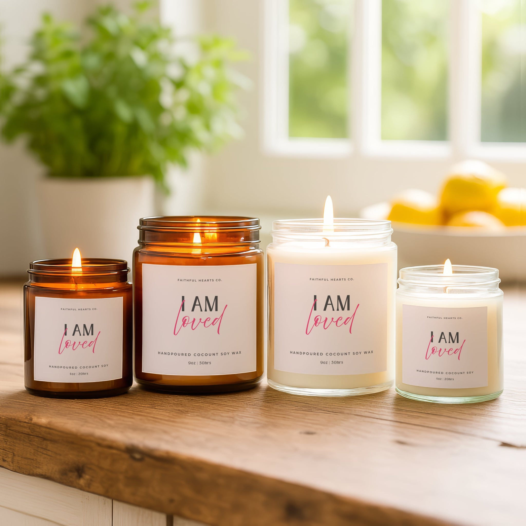 Spiritual affirmation candle I AM loved, fun gift