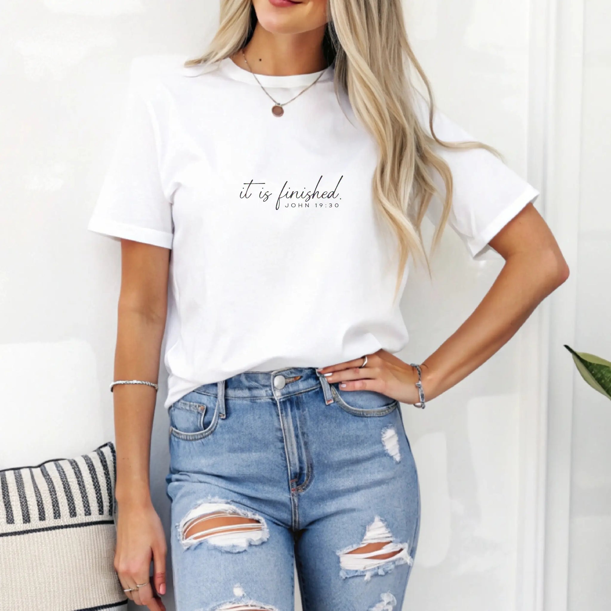 Women’s white Christian T-shirt with 