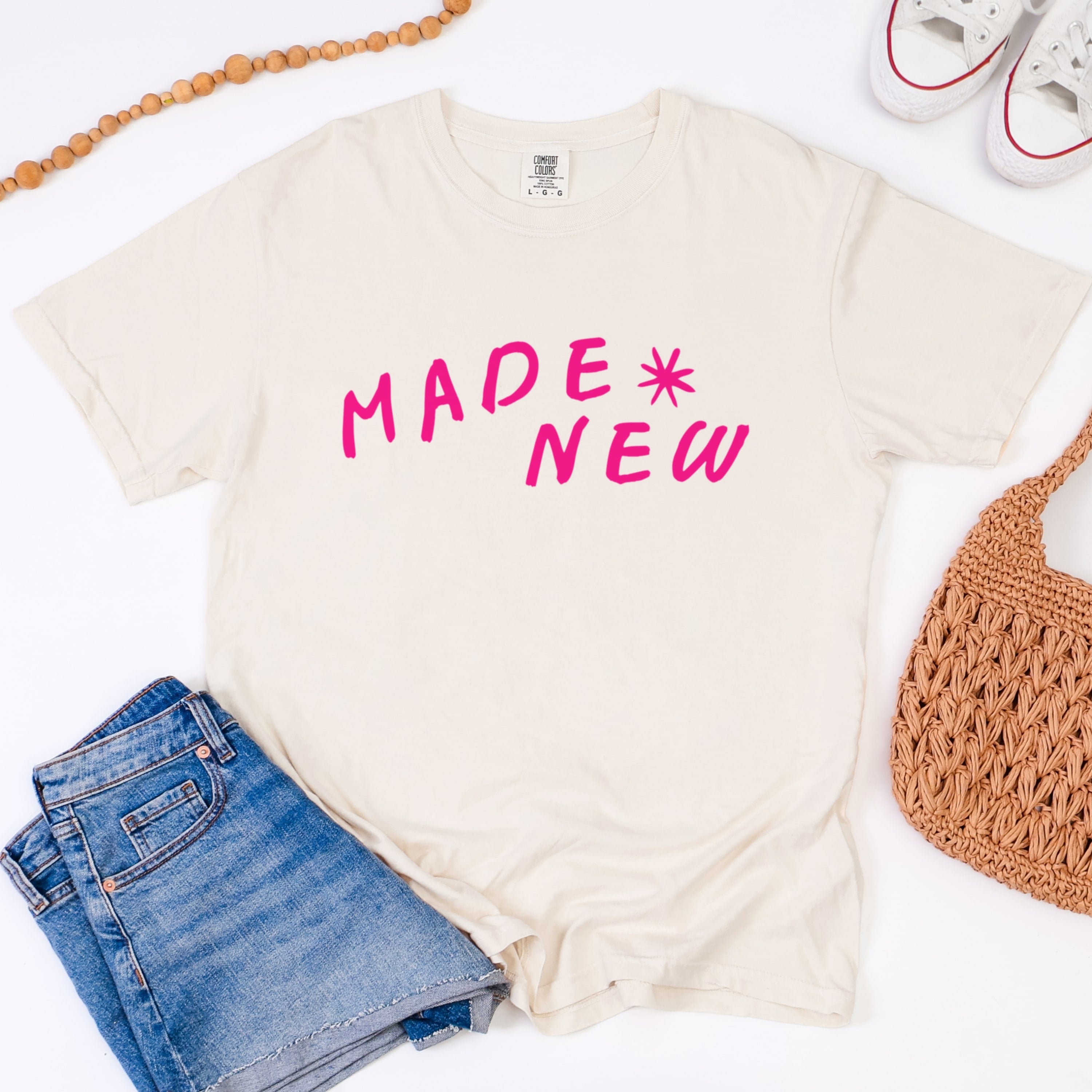 Made New T-Shirt | Hot Pink Christian Tee | Faith Fashion Women