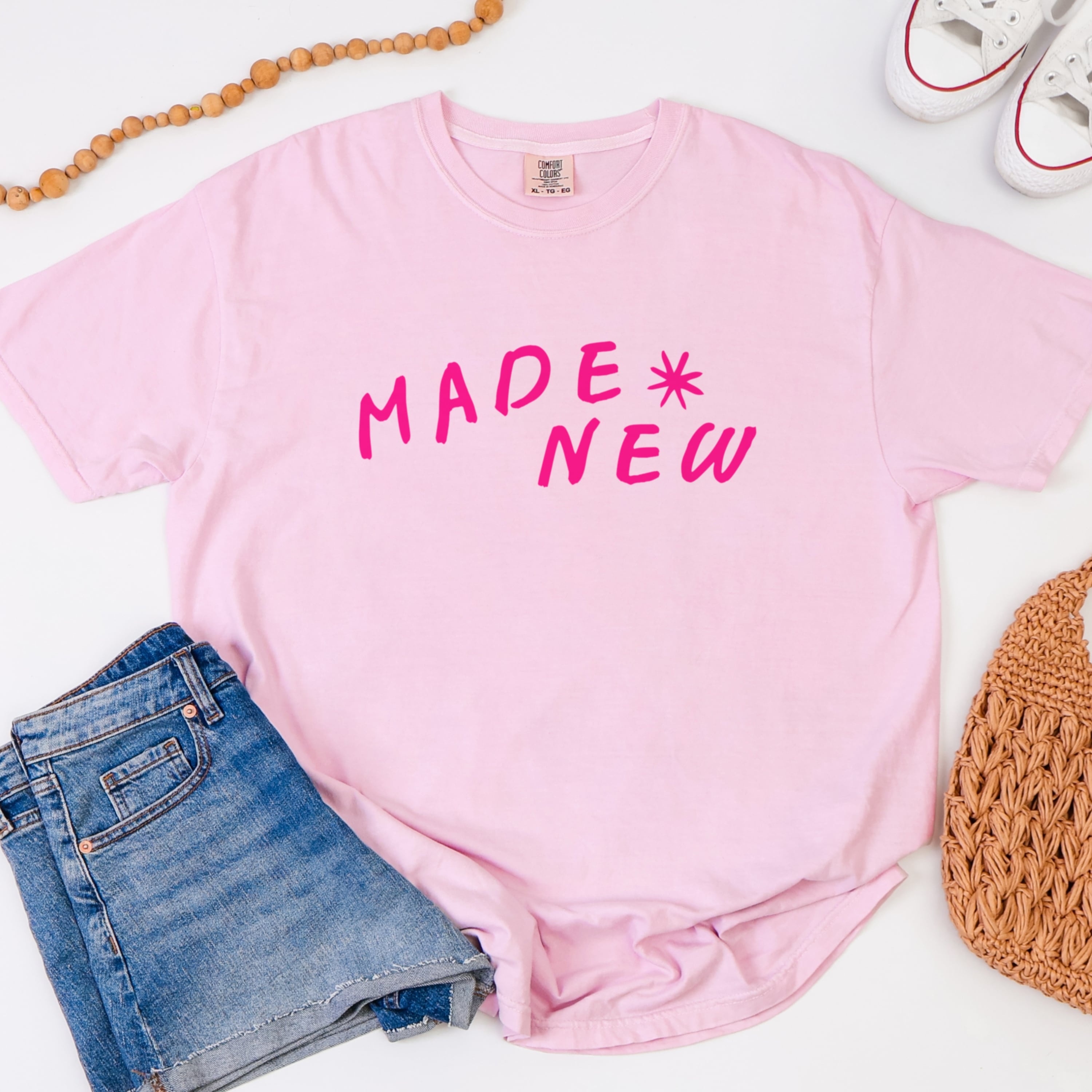 Made New T-Shirt | Hot Pink Christian Tee | Faith Fashion Women