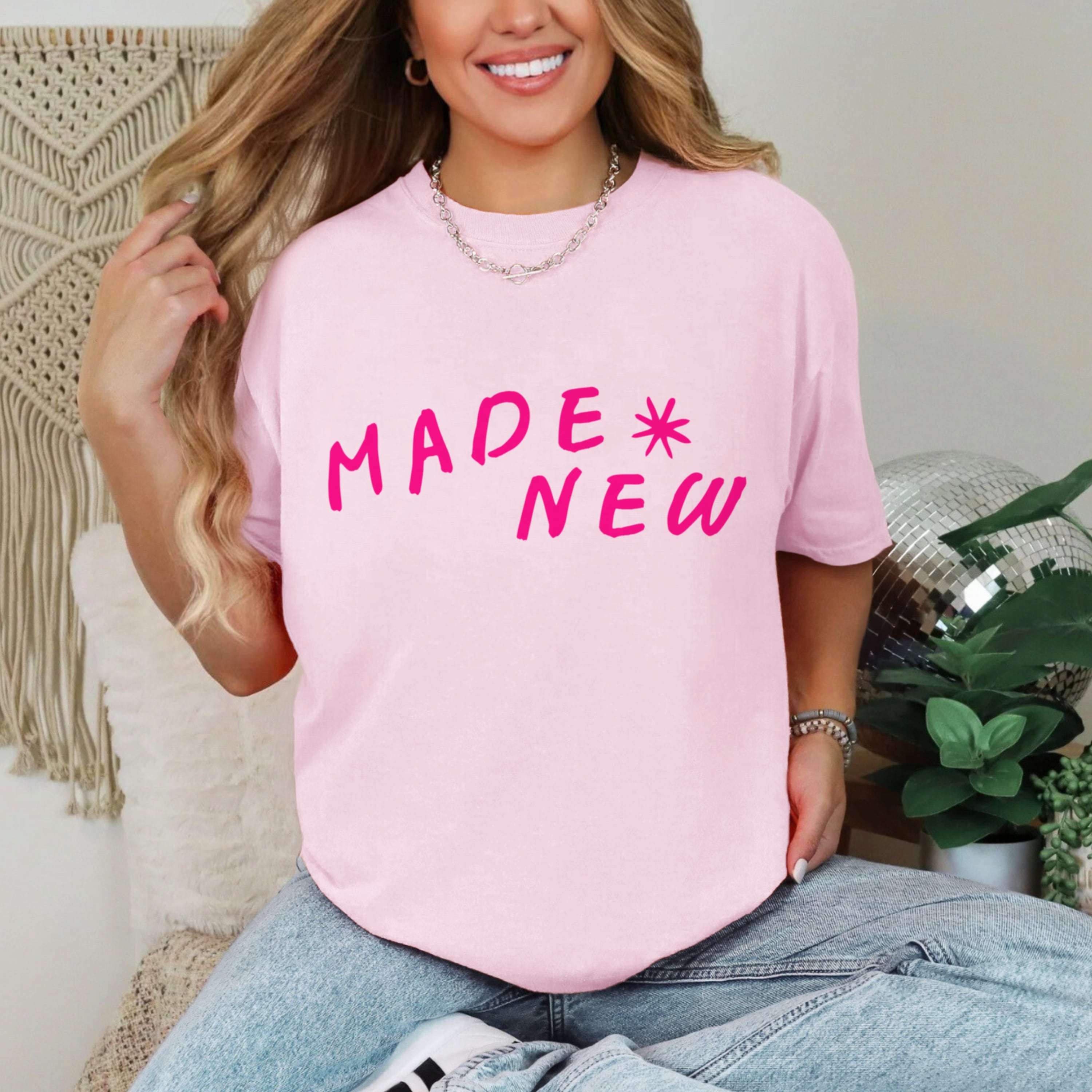 Made New T-Shirt | Hot Pink Christian Tee | Faith Fashion Women