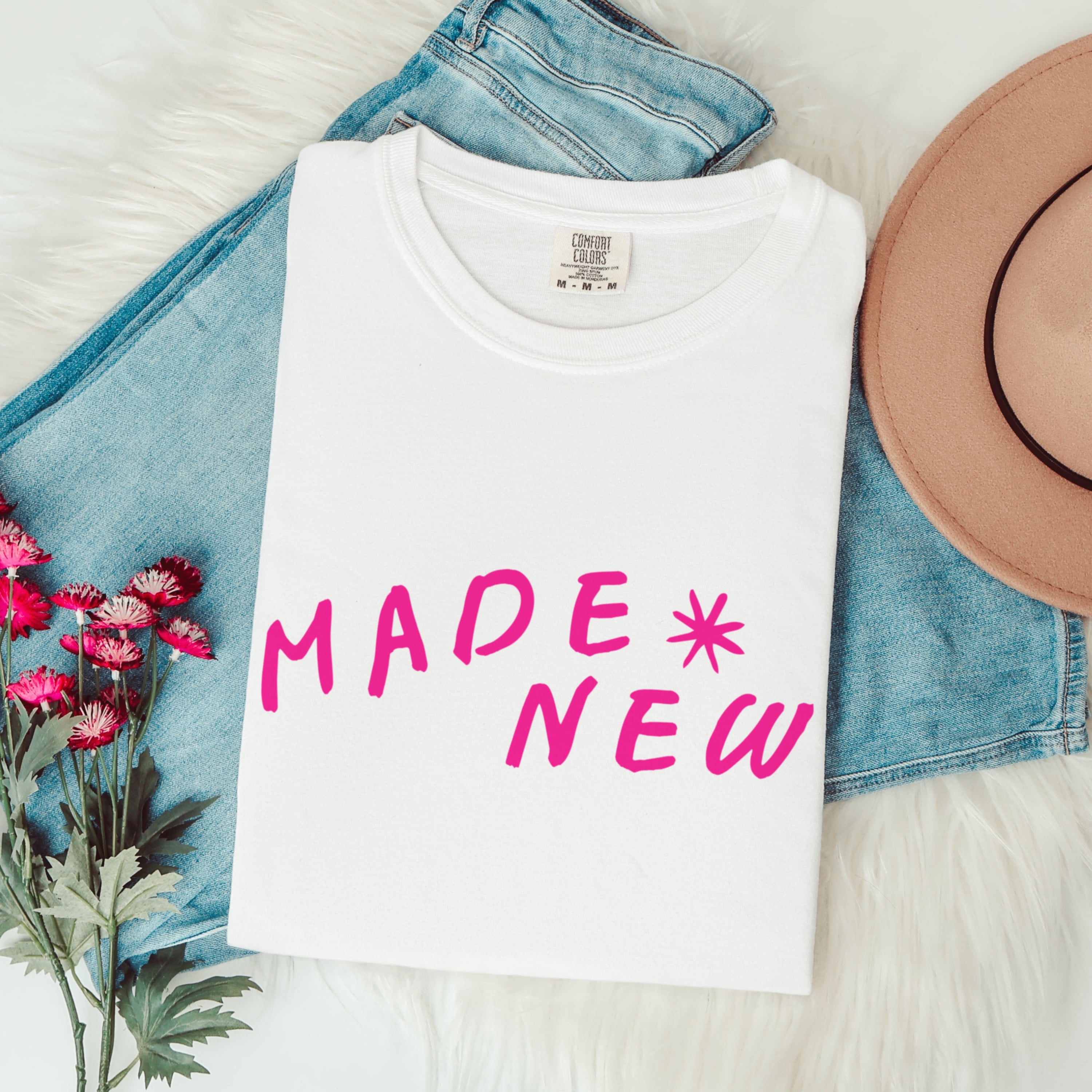 Made New T-Shirt | Hot Pink Christian Tee | Faith Fashion Women