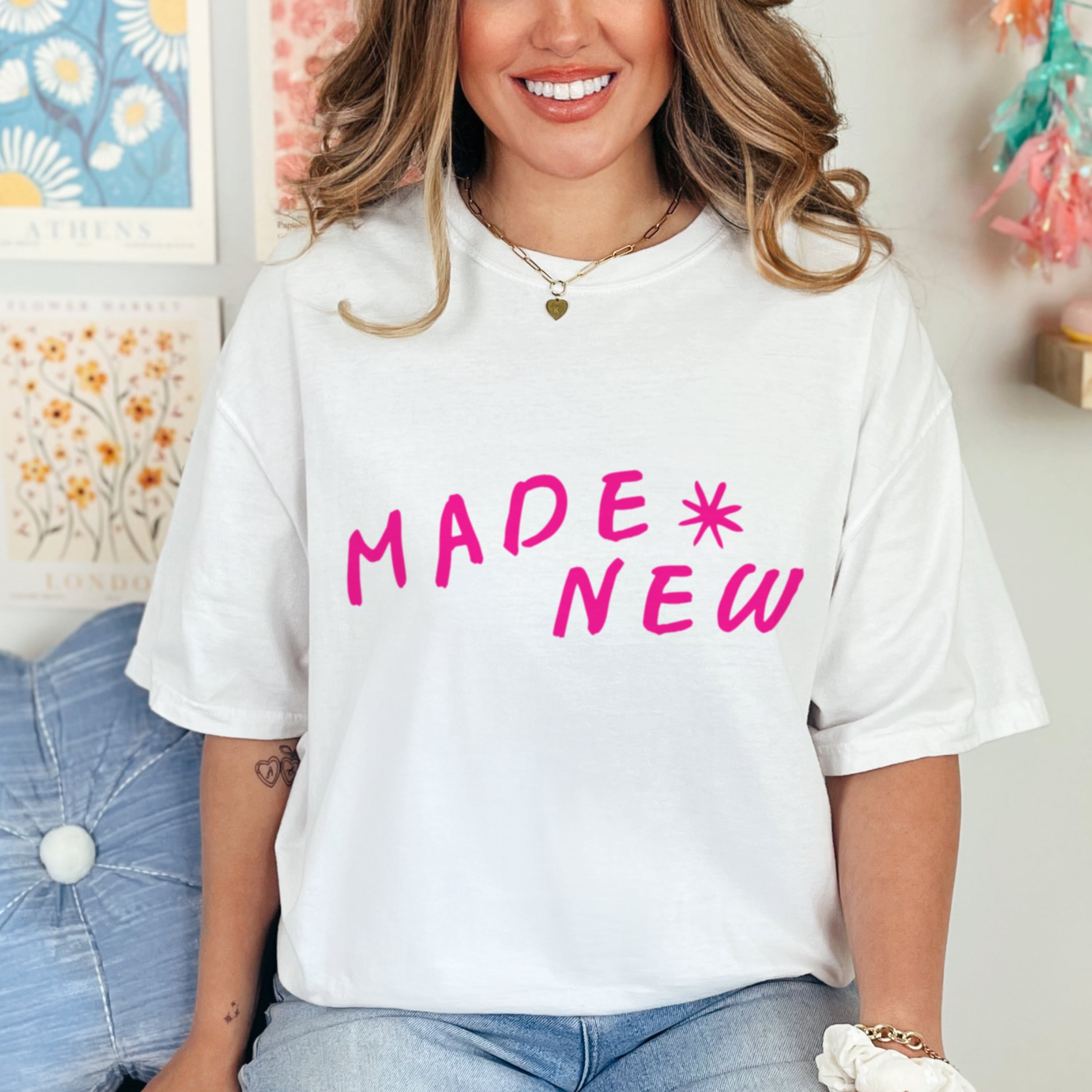 Made New T-Shirt | Hot Pink Christian Tee | Faith Fashion Women