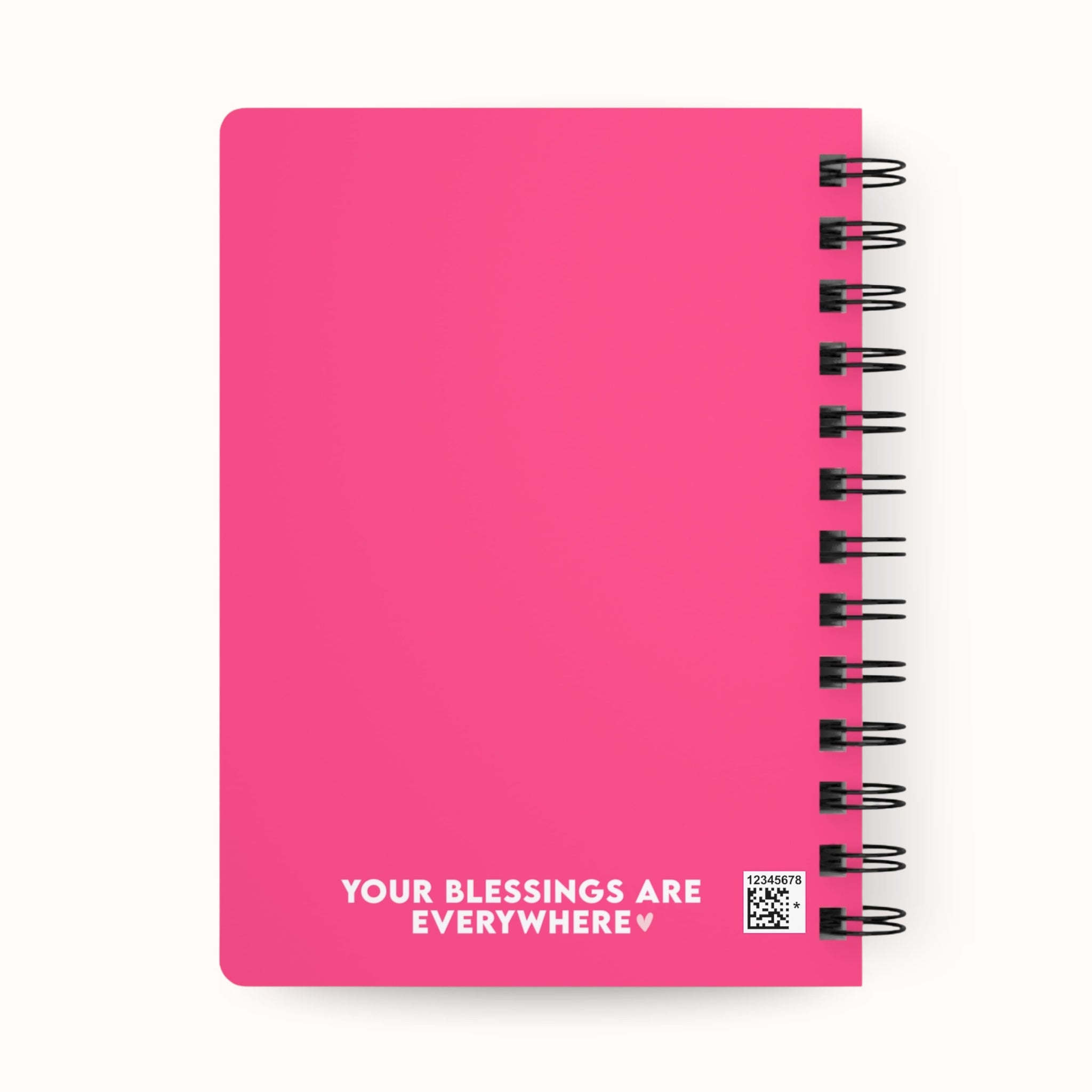 Gratitude journal in hot pink branded by faithful hearts co.
