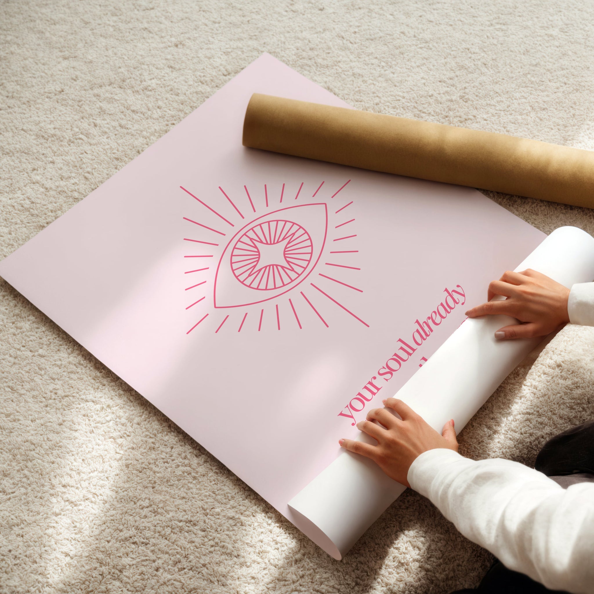 Inspirational pink wall art designed for feminine home décor and spiritual spaces.