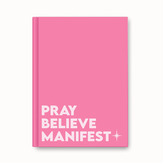 bright pink manifesting journal perfect for morning journaling and spiritual practice
