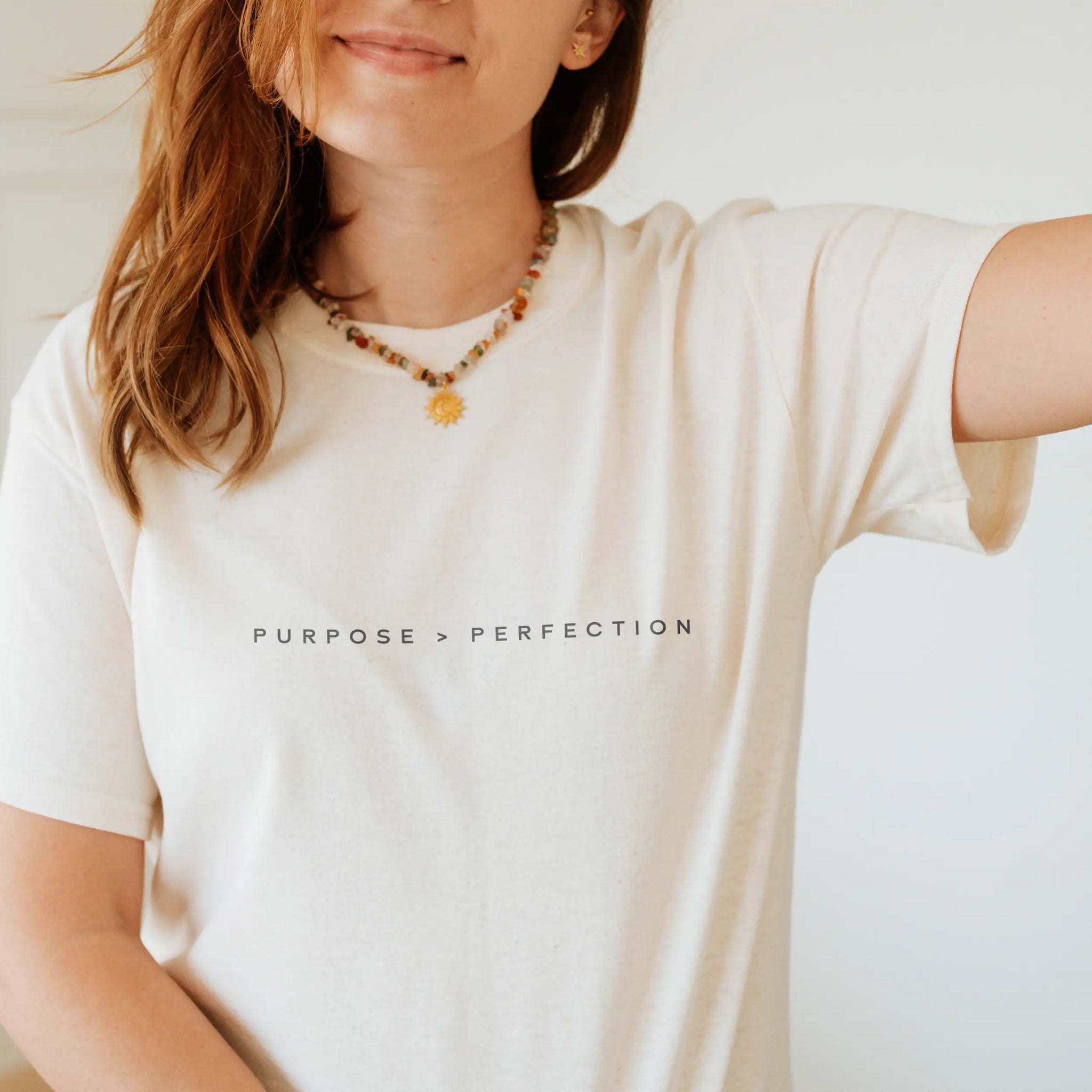 Minimalist ivory Christian T-shirt with 