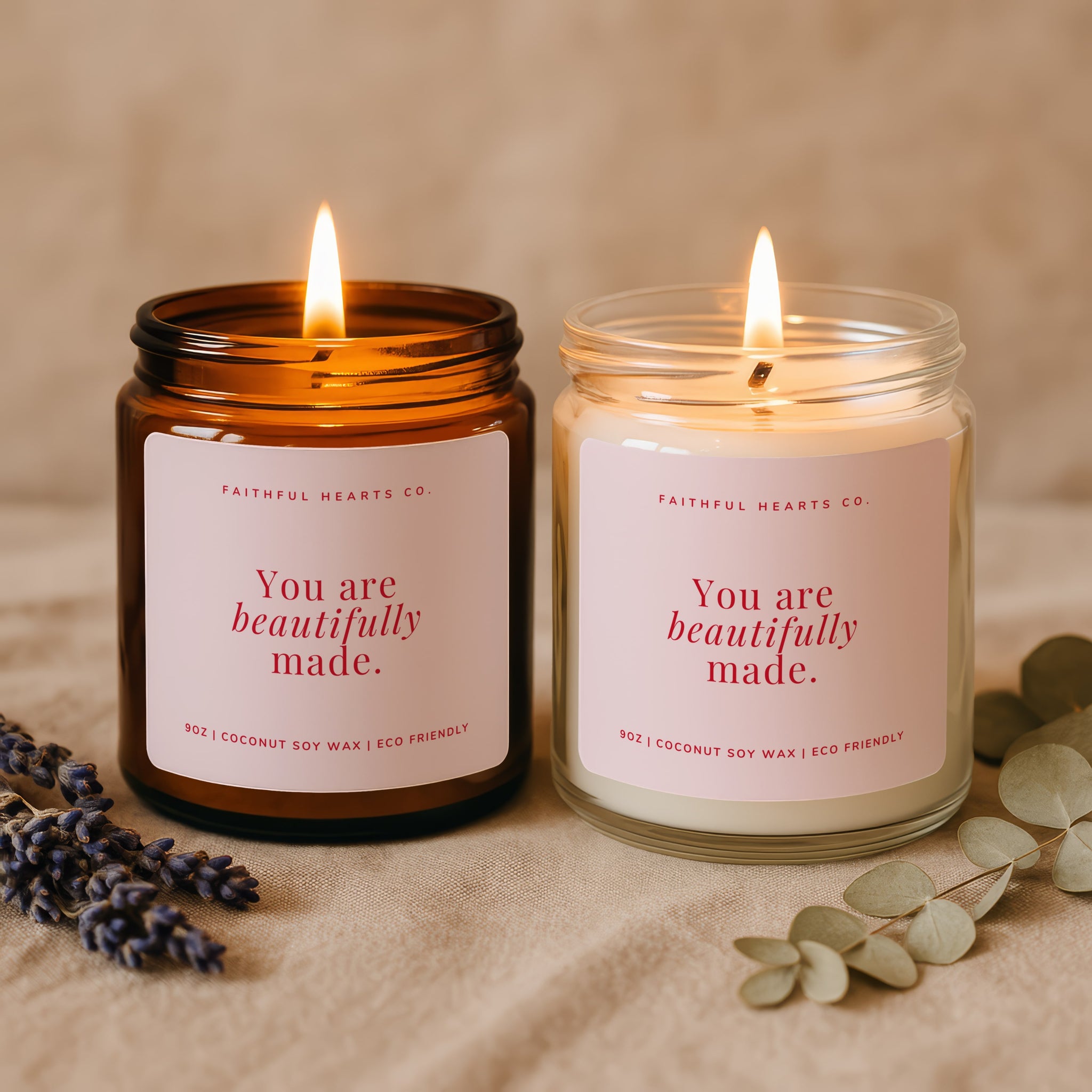 You Are Beautifully Made Candle | Faith Gift | Hand Poured Coconut Wax