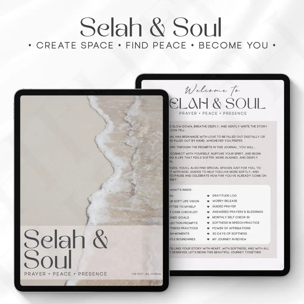 A soft, soulful journal made for quiet mornings, cozy evenings, and personal clarity.
