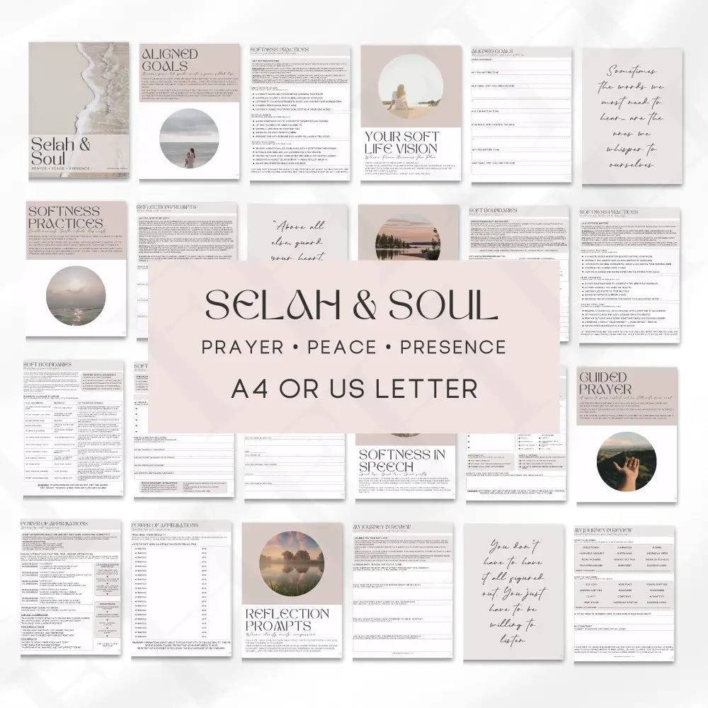 Calming journal for women practicing self-care and looking to deepen their spiritual journey.